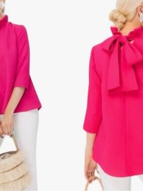 Tuckeruck Hot Pink Bow-Back Blouse